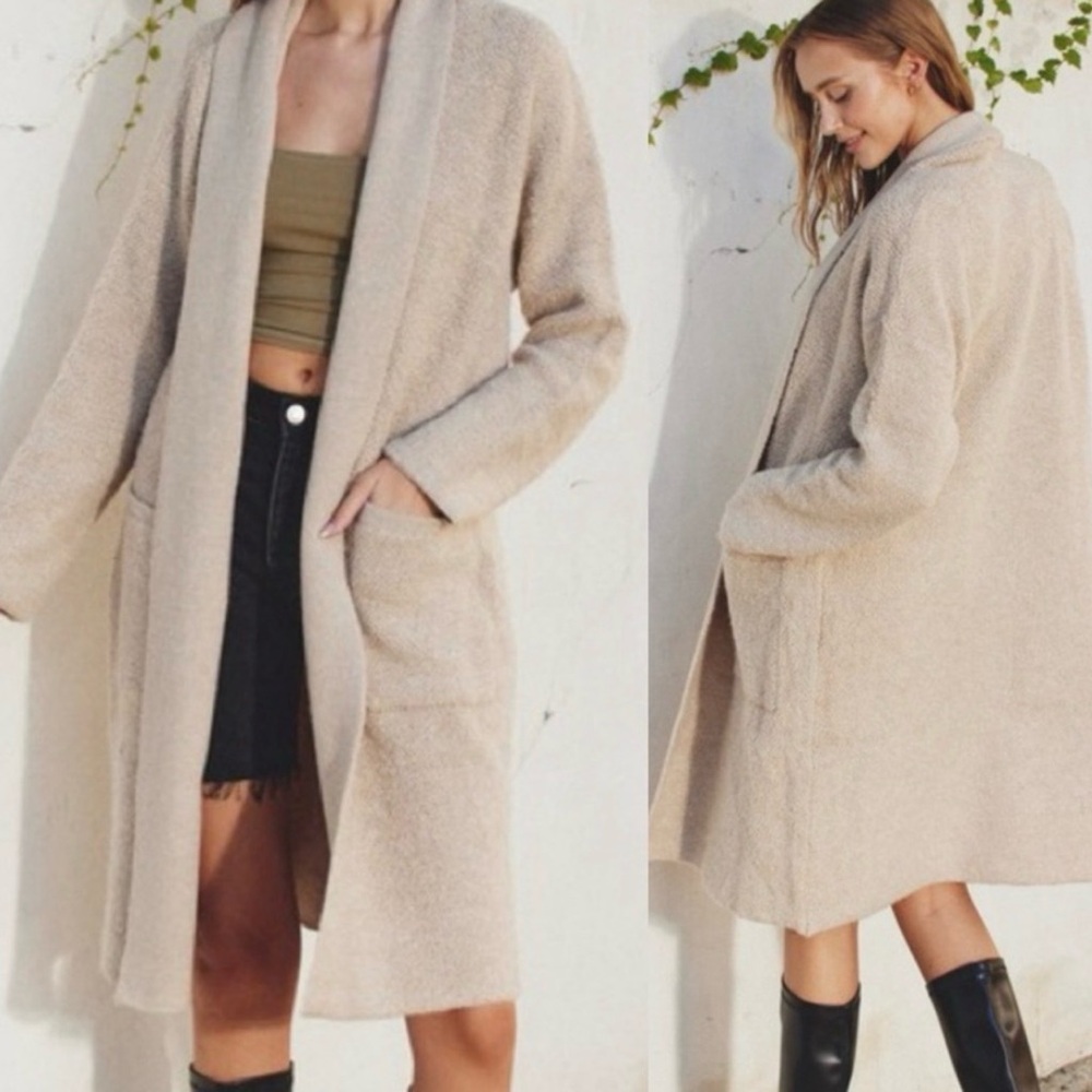 Dress Forum Beige Long Sweater Coat #206